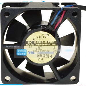 ADDA AQ0624HB-A76GL 24V 0.15A 3wires Cooling Fan