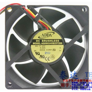 ADDA AQ08024XB257200 24V 0.24A 3wires Cooling Fan
