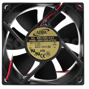 ADDA AQ0812MB-A70GL 12V 0.15A 2wires Cooling Fan 