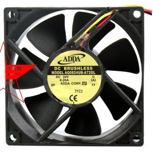 ADDA AQ0824UB-A72GL 24V 0.26A  3wires Cooling Fan