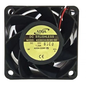 ADDA AS06024UB3851B0 24V 1.20A 2wires Cooling Fan 