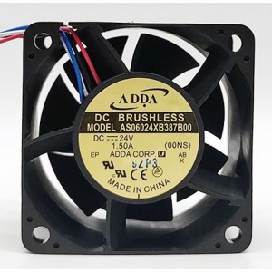 ADDA AS06024XB387B00 24V 1.5A 4wires Cooling Fan 