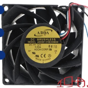 ADDA AS08012HB389B00 12V 3.00A 4wires Cooling Fan