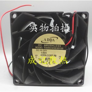 ADDA AS08024DB389100 24V 0.60A 2wires Cooling Fan