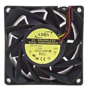 ADDA AS08024MB389200 24V 1.1A 3wires Cooling Fan