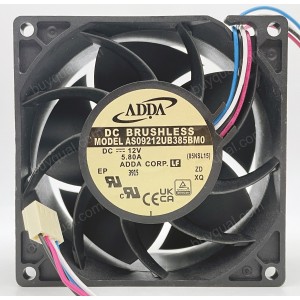 ADDA AS09212UB385BM0 AS09212UB385BMO 12V 5.8A 4wires Cooling Fan