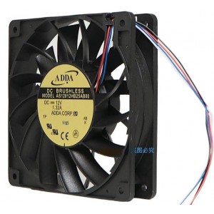 ADDA AS12012HB25AB00 12V 1.32A 4wires Cooling Fan