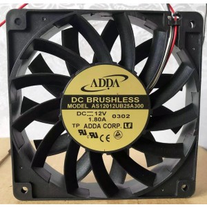 ADDA AS12012UB25A300 12V 1.8A 3wires Cooling Fan