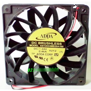 ADDA AS12024MB25A100 24V 0.46A 2wires Cooling Fan