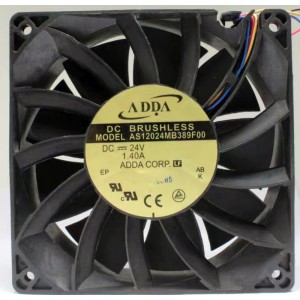 ADDA AS12024MB389F00 24V 1.40A 4wires Cooling Fan 