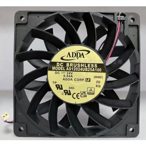 ADDA AS12024UB25A100 24V 0.84A 2wires Cooling Fan