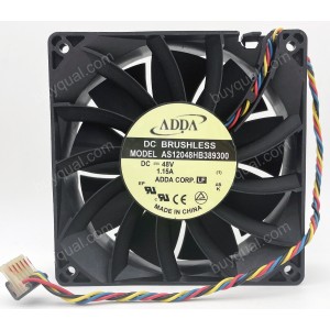 ADDA AS12048HB389300 48V 1.15A 2wires 4wires Cooling Fan