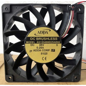 ADDA AS12048MB25AB00 48V 0.25A 4wires Cooling Fan