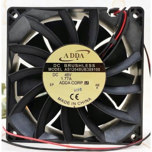 ADDA AS12048UB389100 48V 1.77A 2wires Cooling Fan 