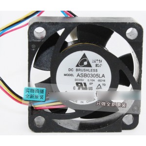 DELTA ASB0305LA 5V 0.1A 4wires Cooling Fan
