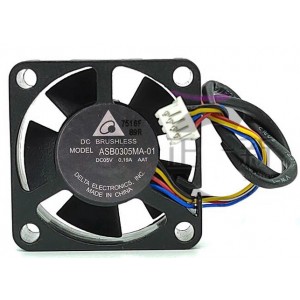 DELTA ASB0305MA-01 5V 0.19A 4wires Cooling Fan