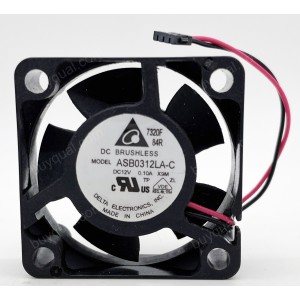 DELTA ASB0312LA-C ASB0312LA 12V 0.10A 2wires Cooling Fan