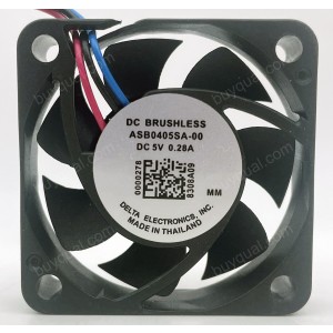 DELTA ASB0405SA-00 5V 0.280A 3wires Cooling Fan