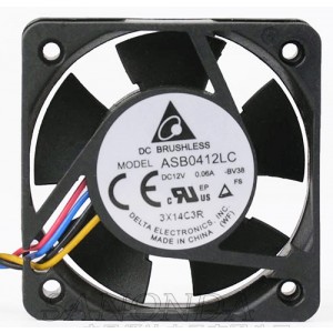 DELTA ASB0412LC 12V 0.06A 4wires Cooling Fan