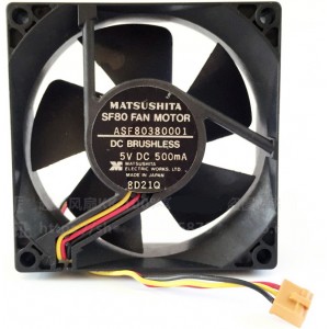 MATSUSHITA ASF80380001 5V 500MA 3wires Cooling Fan