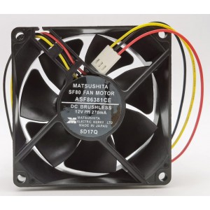 MATSUSHITA ASF86381CE 12V 270mA 3wires Cooling Fan 