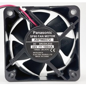 Panasonic ASFN60372 24V 100mA 2wires Cooling Fan 