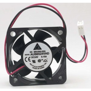 DELTA AUB0524VHD 24V 0.15A 2.4W 2wires Cooling Fan