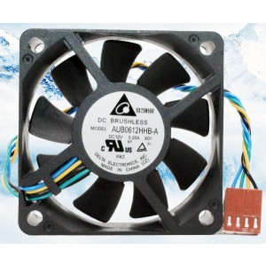 DELTA AUB0612HHB 12V 0.20A 4wires Cooling Fan