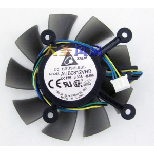 DELTA AUB0812VHB-BJ89 12V 0.30A 3wires Cooling Fan