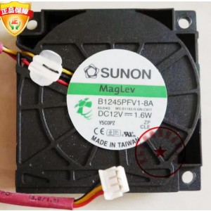 SUNON B1245PFV1-8A 12V 1.6W 3wires Cooling Fan