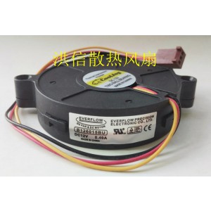 EVERFLOW B126015BU 12V 0.40A 3 Wires Cooling Fan 