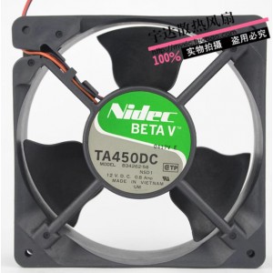 Nidec TA450DC B34262-58 12V 0.8A 3wires Cooling Fan