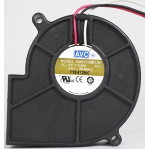AVC BA07530B12H 12V 0.42A 3wires Cooling Fan