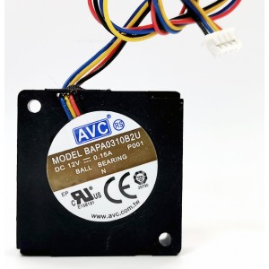 AVC BAPA0310B2U 12V 0.15A 4wires Cooling Fan