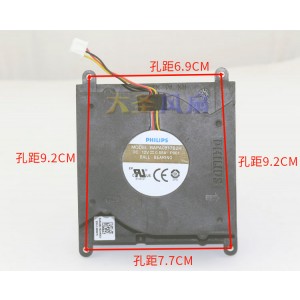 AVC BAPA0817B2H 12V 0.55A 3wires Cooling Fan