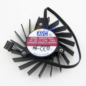 AVC BASA0710R2U 12V 0.5A 4wires Cooling Fan