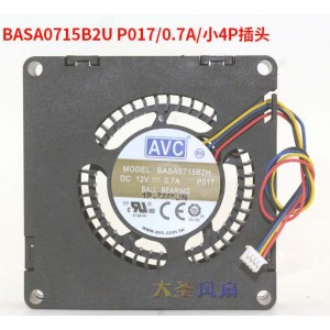 AVC BASA0715B2H 12V 0.40A 3wires Cooling Fan