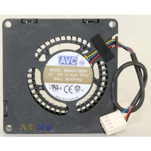 AVC BASA0715B2M 12V 0.4A 4wires Cooling Fan