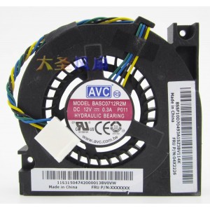AVC BASC0712R2M 12V 0.3A 4wires Cooling Fan