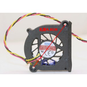 AVC BAZA0509R2U 5V 0.50A 3wires Cooling Fan