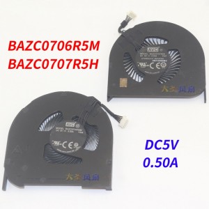 AVC BAZC0707R5H 5V 0.50A 5wires Cooling Fan