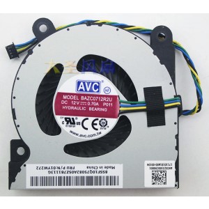 AVC BAZC0712R2U 12V 0.70A 4wires Cooling Fan