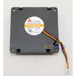 Y.S.TECH BD125010HB 12V 0.10A 3wires Cooling Fan