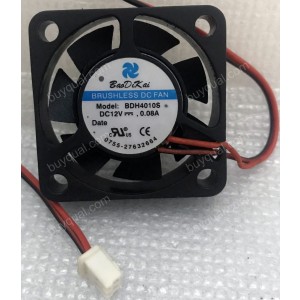 BaoDiKai BDH4010S 12V 0.08A 2wires cooling fan