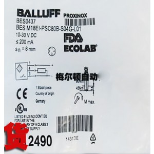 BALLUFF BES0437 BES M18EI-PSC80B-S04G-L01 Inductive Proximity Switch - Original New
