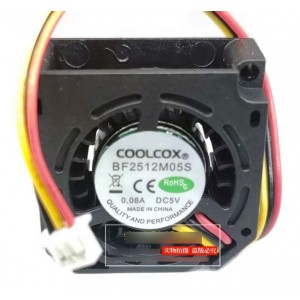 COOLCOX BF2512M05S 5V 0.08A 3wires Cooling Fan