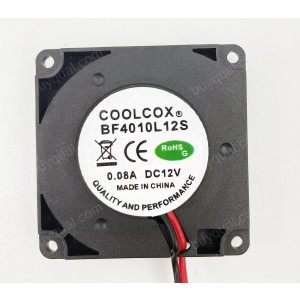 COOLCOX BF4010L12S 12V 0.08A 2wires Cooling Fan