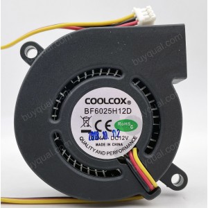 COOLCOX BF6025H12D 12V 0.24A 3wires Cooling Fan