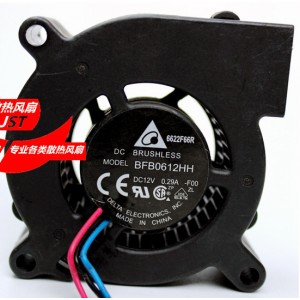 Delta BFB06HH 12V 0.29A  3wires Cooling Fan