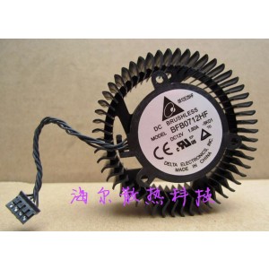 DELTA BFB0712HF 12V 1.80A 4wires Cooling Fan 